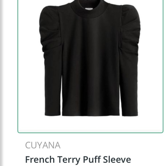 Cuyana Tops - French Terry Puff Sleeve Sweatshirt
